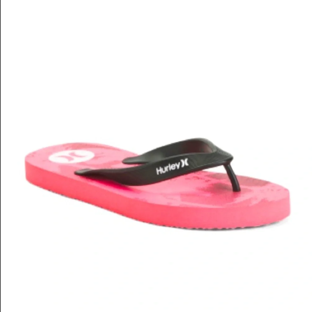 Hurley Thong Sandals Pink and Black Men’s Flip Flops Size 10